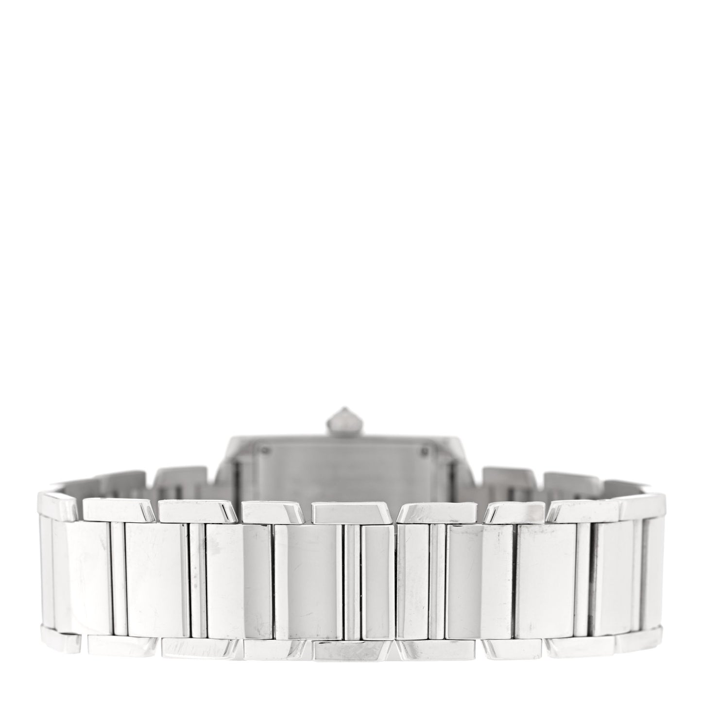 18K White Gold Diamond Bezel 25mm Tank Francaise Quartz Watch