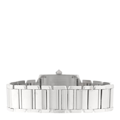 Cartier 18K White Gold Diamond Bezel 25mm Tank Francaise Quartz Watch 3 of 5