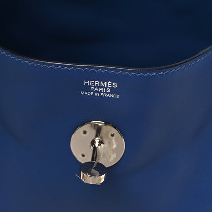 Hermes Swift Epsom Lindy 30 Tressage De Cuir Bleu Brighton Bleu Sapphire Capucine 6 of 10