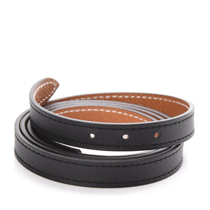Hermes Swift Epsom 13mm Belt Strap 85 Black Gold 4 of 5