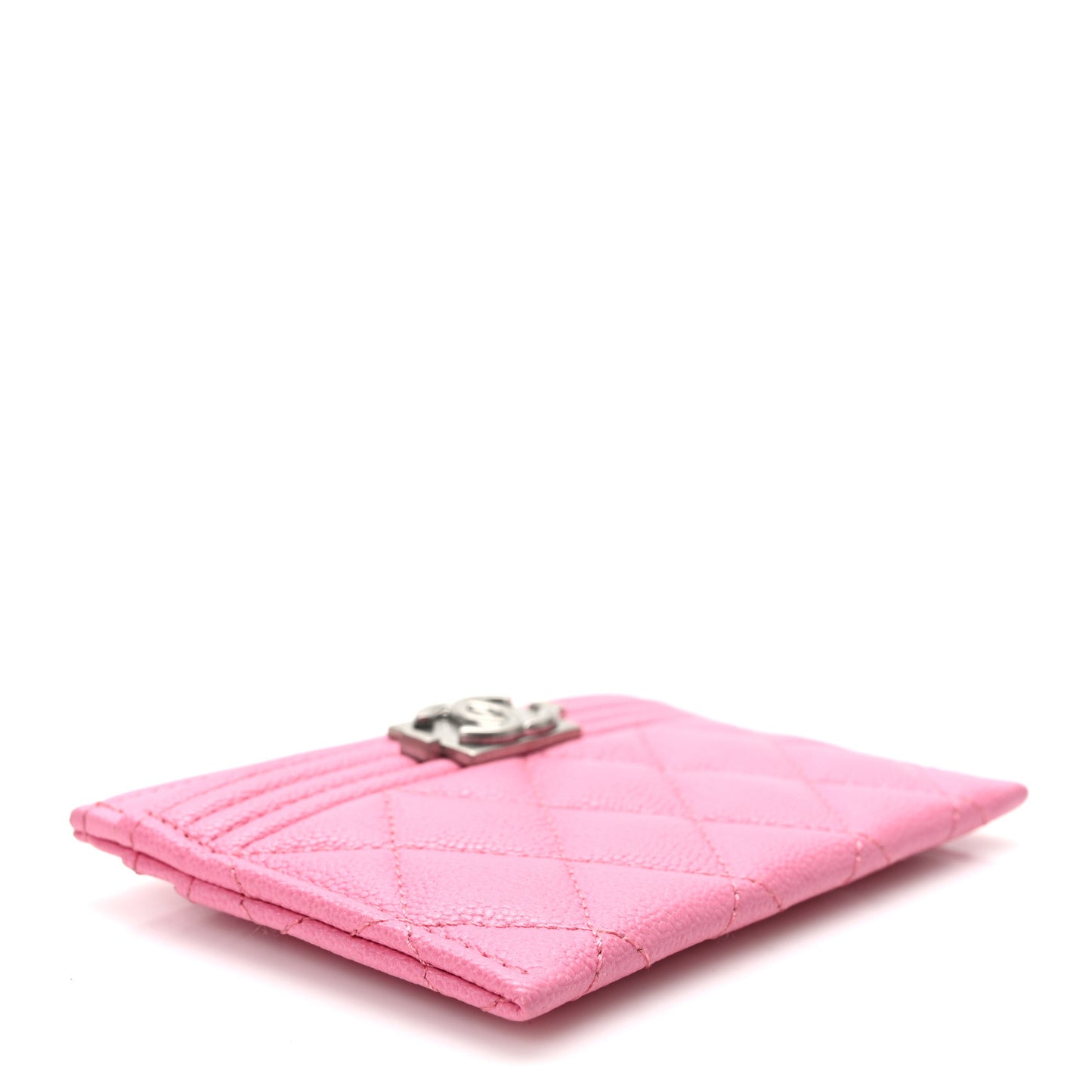 Caviar Quilted Boy Card Holder Pink
