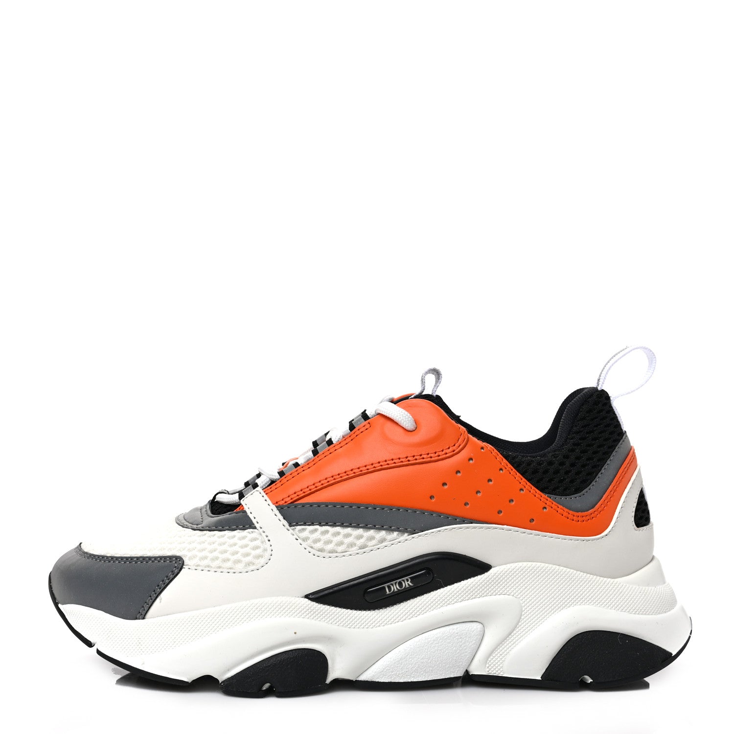 Christian Dior Technical Mesh Calfskin Mens B22 Sneakers 40 White Orange 1 of 8