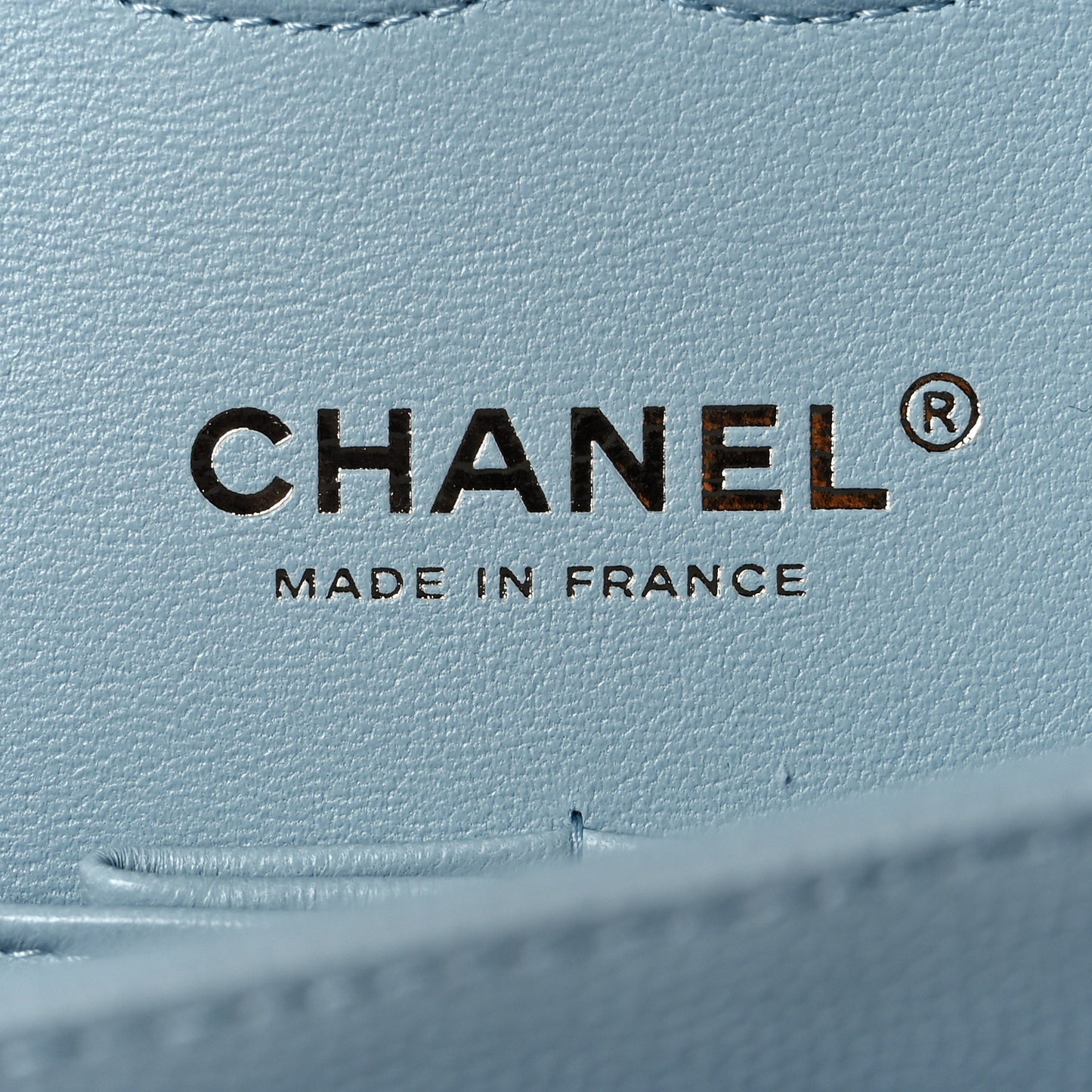 Caviar Quilted Medium Double Flap Light Blue