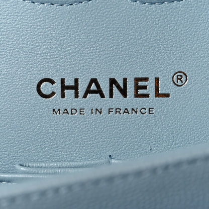 Chanel Caviar Quilted Medium Double Flap Light Blue 5 of 9