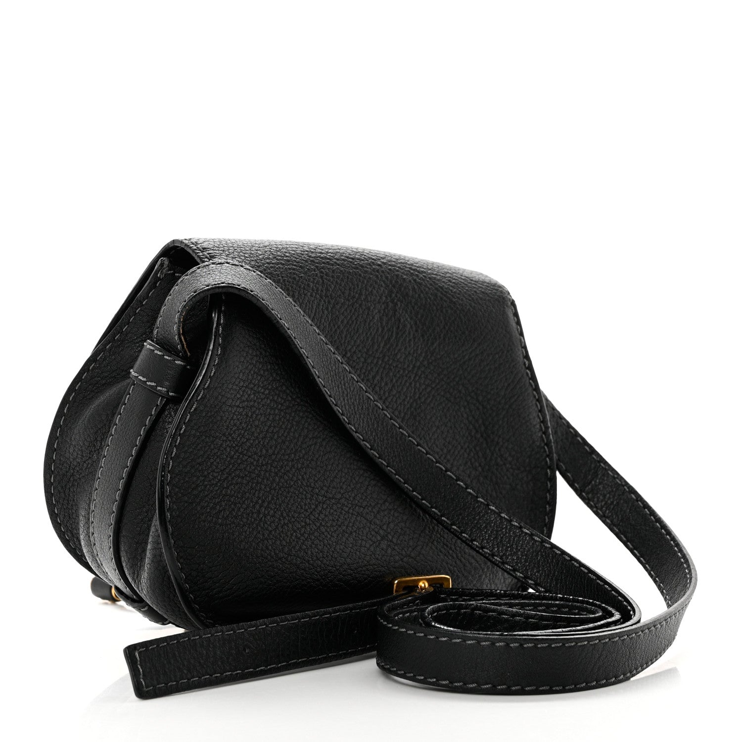 Chloe Calfskin Mini Marcie Round Crossbody Bag Black 3 of 11