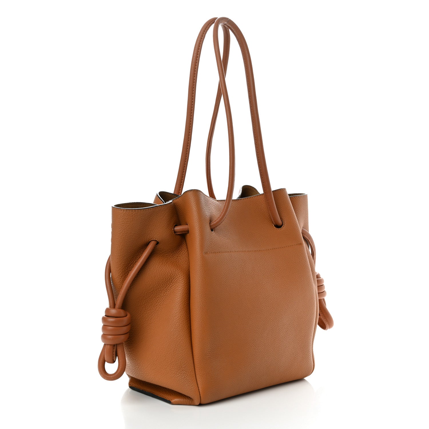 Loewe Calfskin Small Flamenco Knot Bag Caramel 3 of 14