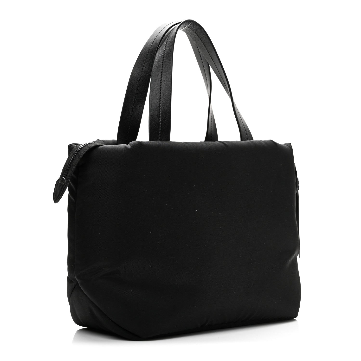 Prada Tessuto Nylon Soft Padded Small Shopping Tote Black 3 of 9