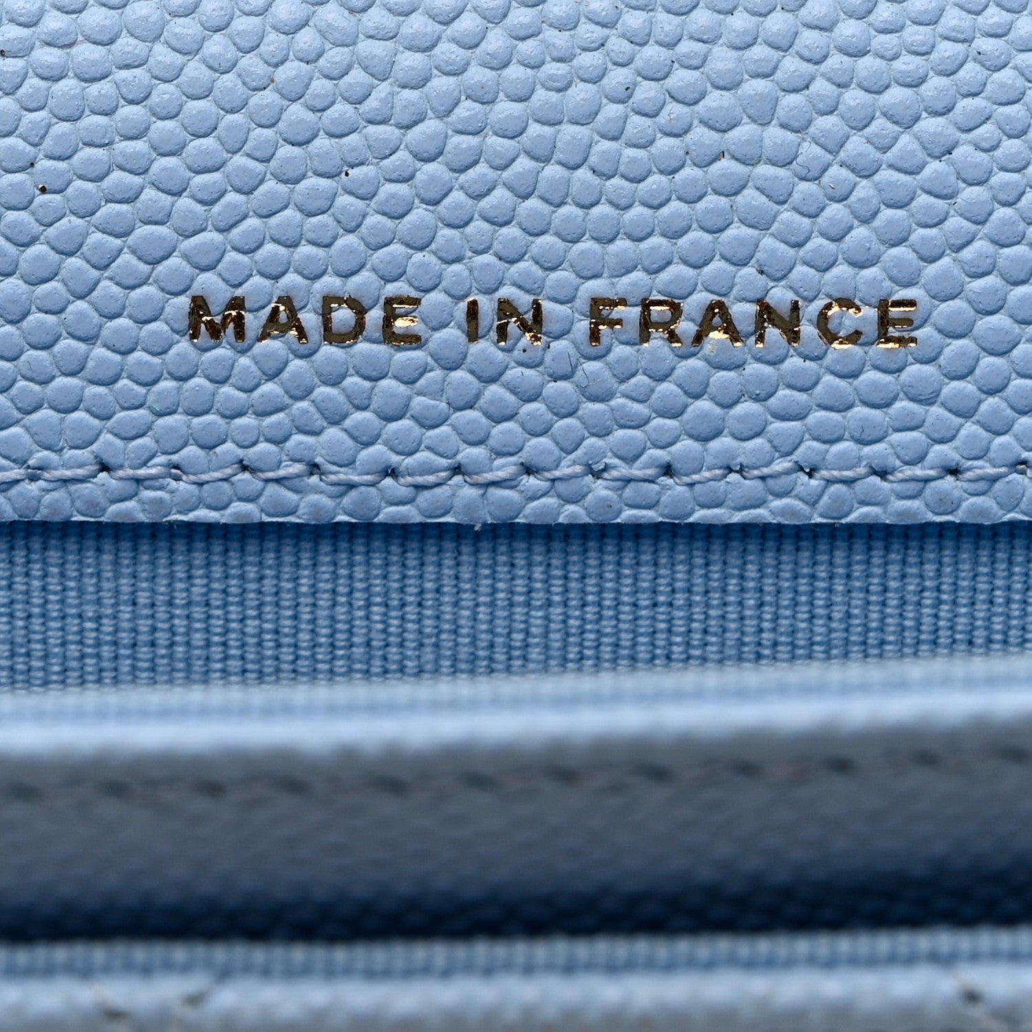 Chanel Caviar Quilted Flap Card Holder Wallet Light Blue 8 of 17