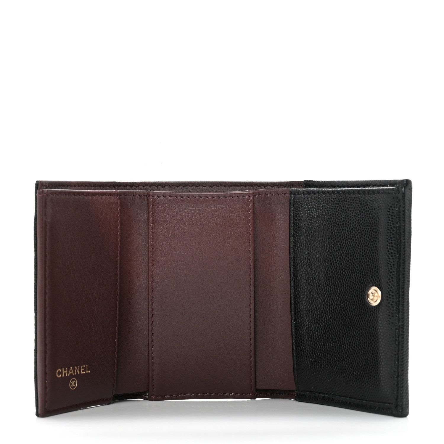 Chanel Caviar Quilted Double Flap Wallet Black 5 of 10