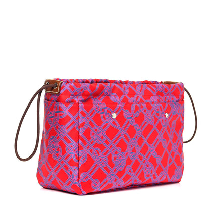 Hermes Silk Barenia Noeud Marin Fourbi 25 MM Pouch Rouge de Coeur Fauve 2 of 7