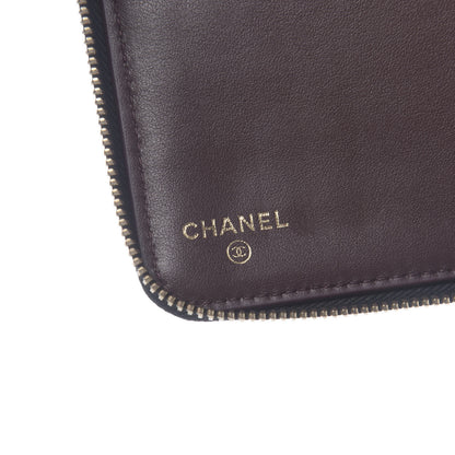 Chanel Caviar Quilted Large Gusset Zip Around Wallet Black 6 of 8