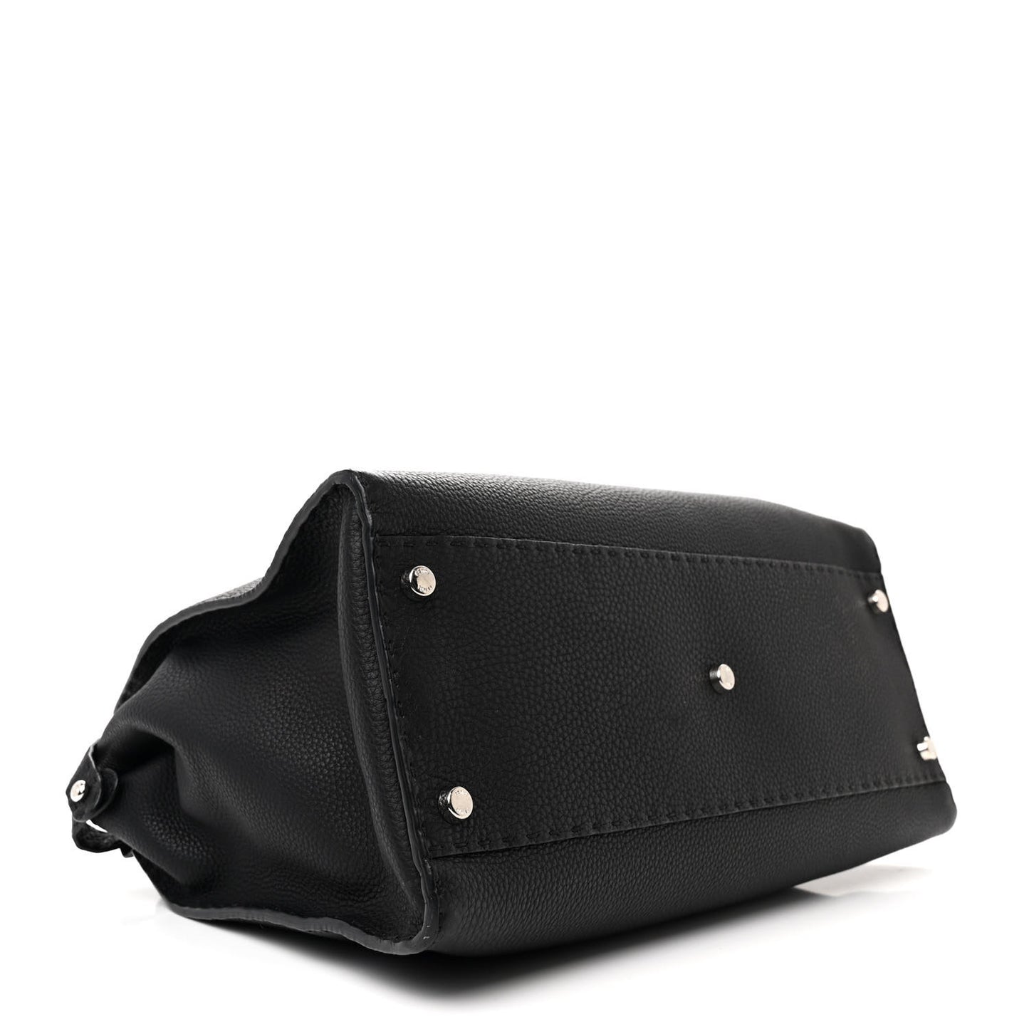 Cuoio Romano Selleria Bi-Color Large Peekaboo Iconic Satchel Black Mou