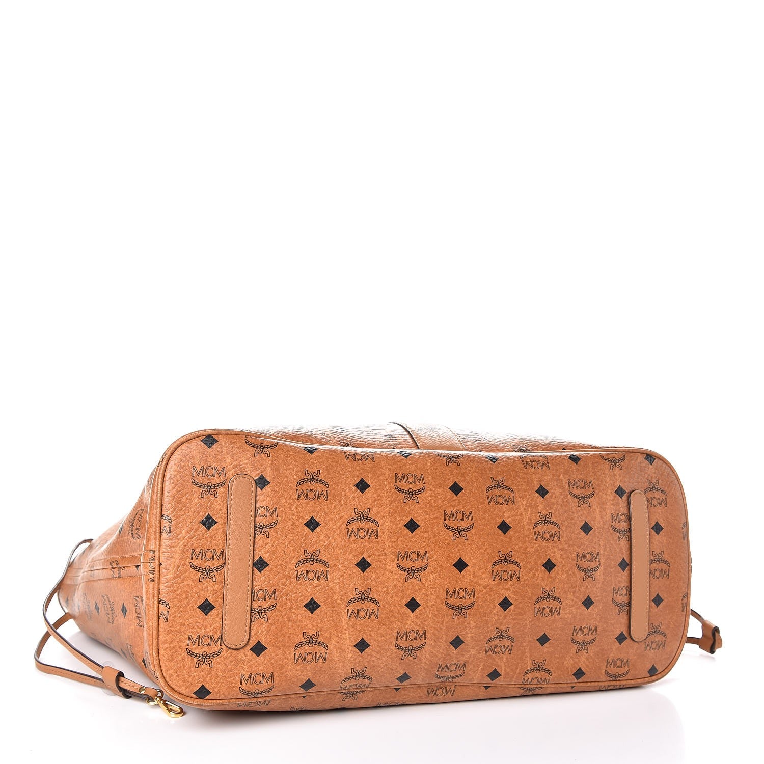 MCM Visetos Large Liz Reversible Shopper Tote Cognac 5 of 15
