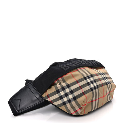 Burberry Nylon Vintage Check Sonny Bum Bag Archive Beige Black 4 of 8