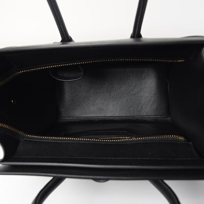 Celine Smooth Calfskin Multicolor Double Stitching Micro Luggage Black 4 of 13
