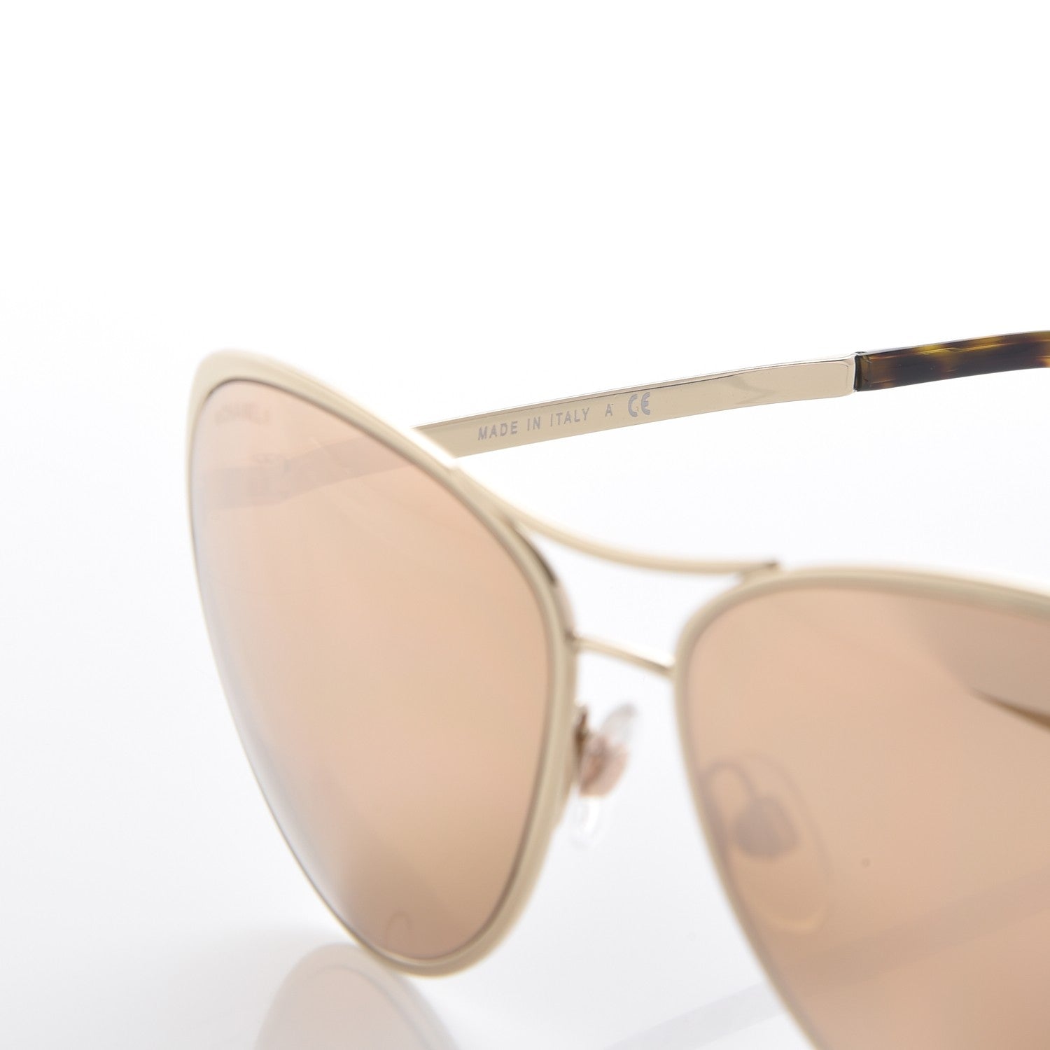 Chanel 18K Pilot Summer Sunglasses 4223 Gold 5 of 10