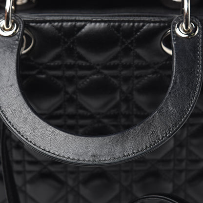 Christian Dior Lambskin Cannage Large Lady Dior Black 15 of 17