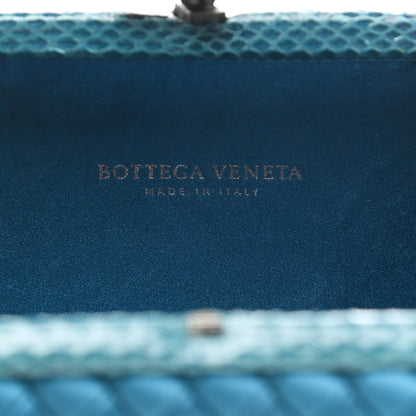 Bottega Veneta Satin Intreccio Impero Ayers Knot Clutch Turquoise 6 of 6