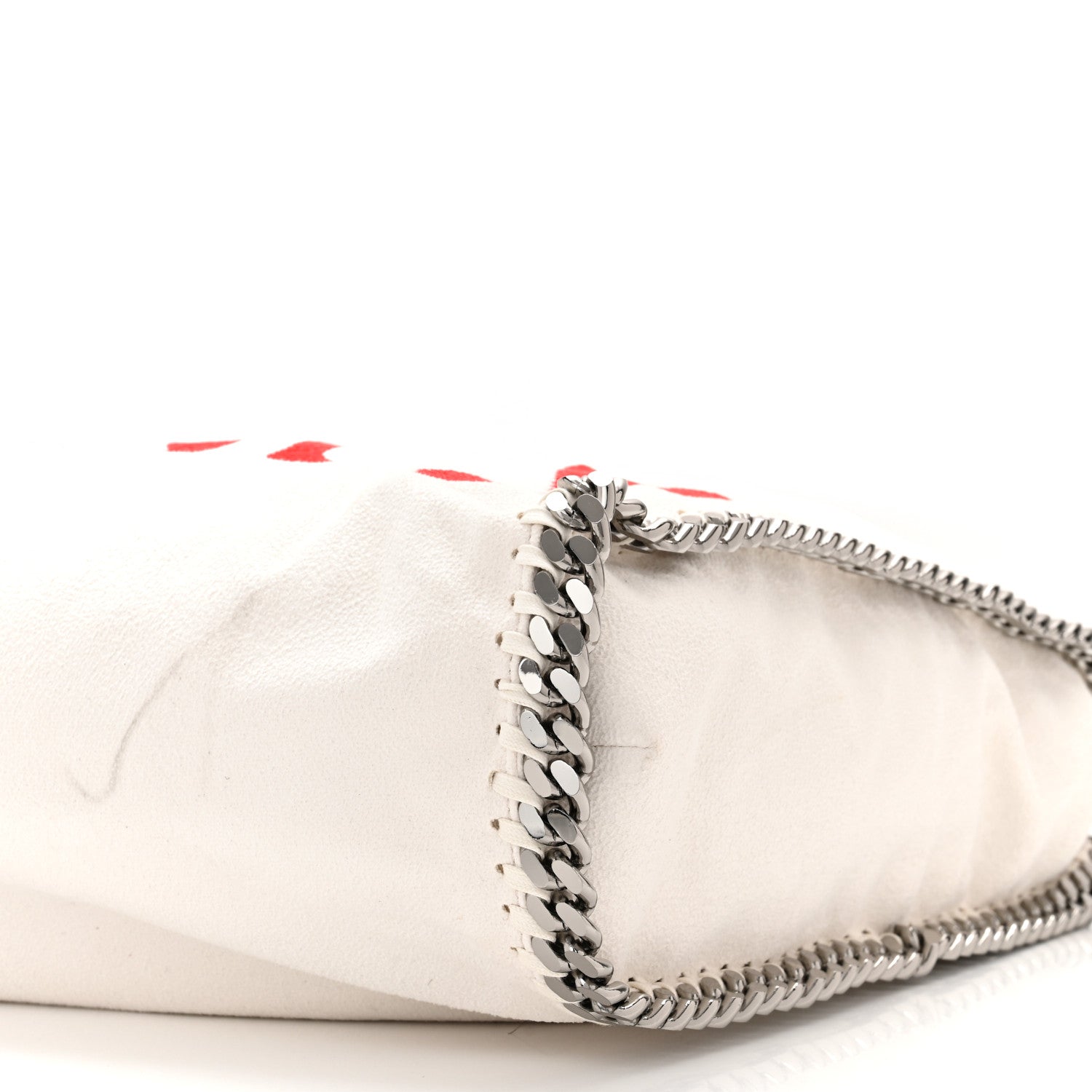 Stella McCartney X ED CURTIS Shaggy Deer Logo Embroidered Large Falabella Chalk 10 of 11