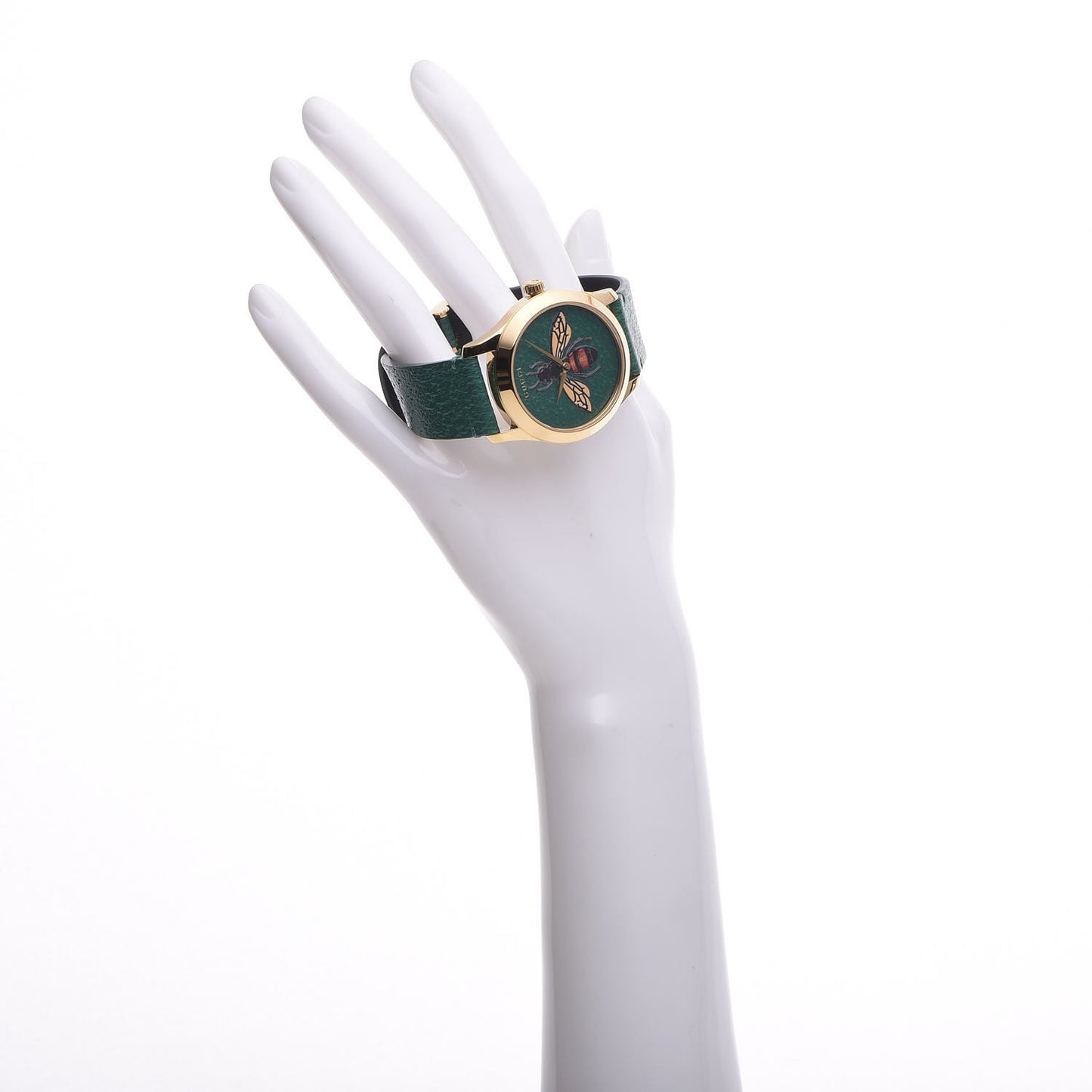 Stainless Steel Calfskin 38mm G-Timeless Bee Quartz Watch Green