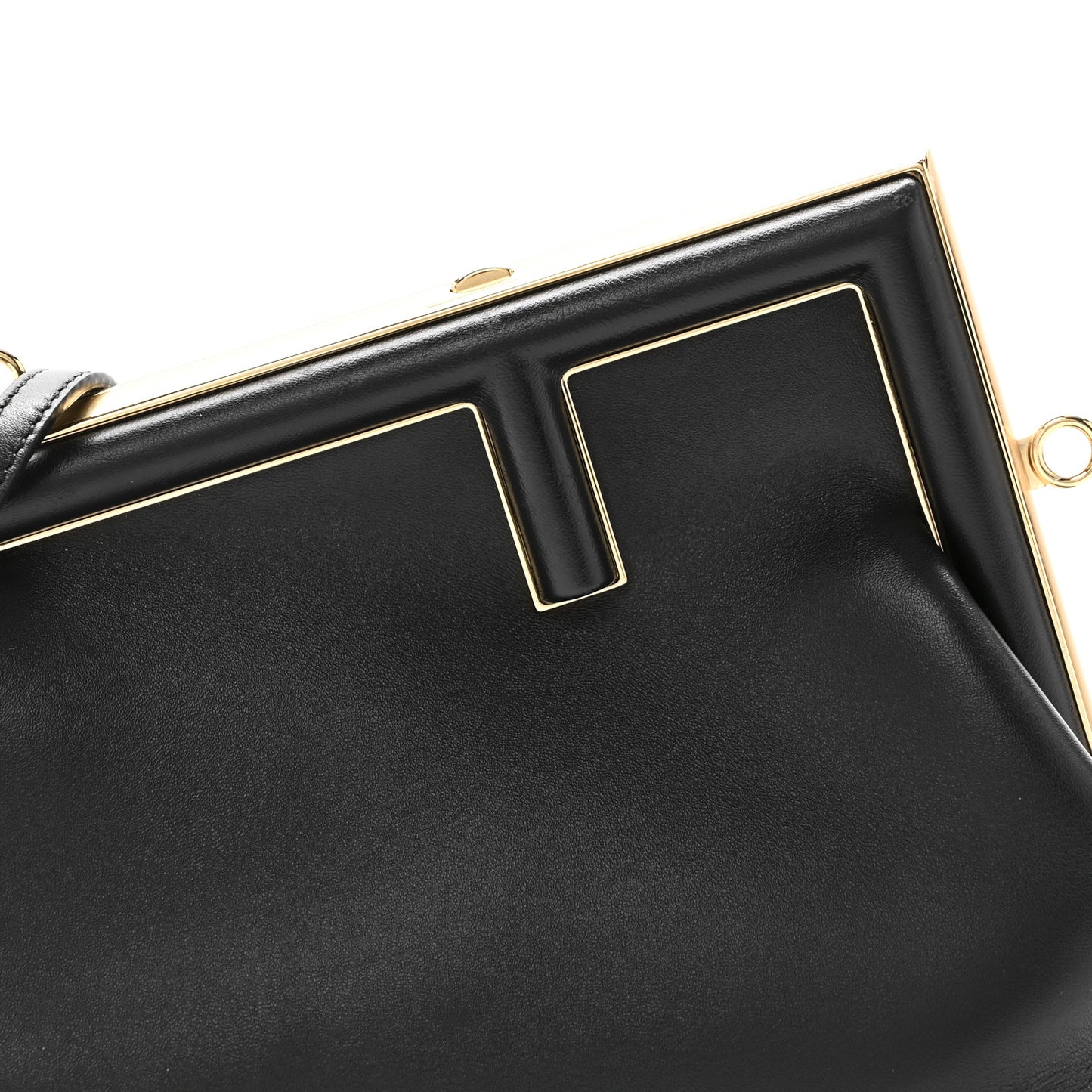 Shiny Nappa Small Fendi First Black