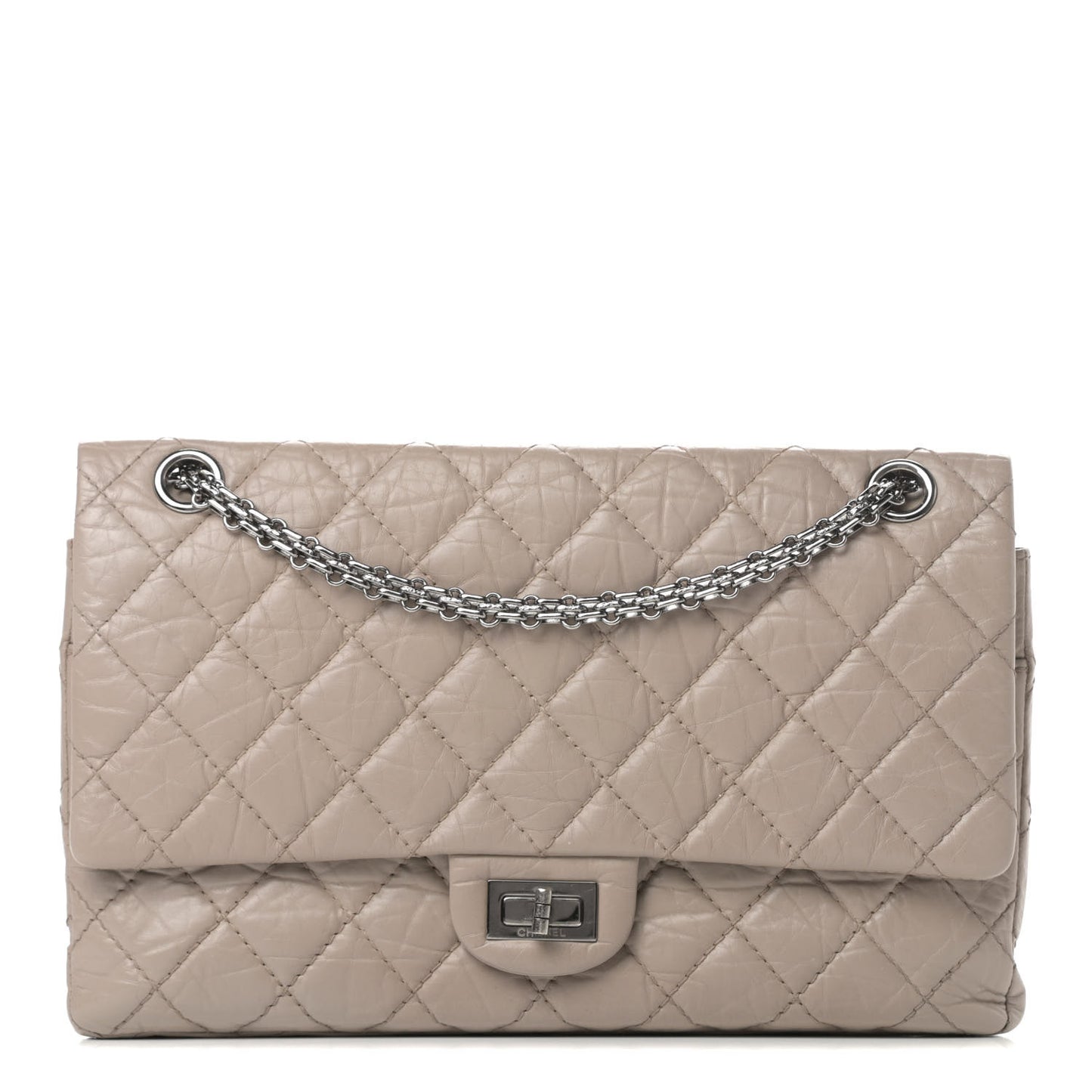 Aged Calfskin Quilted 2.55 Reissue 226 Flap Taupe