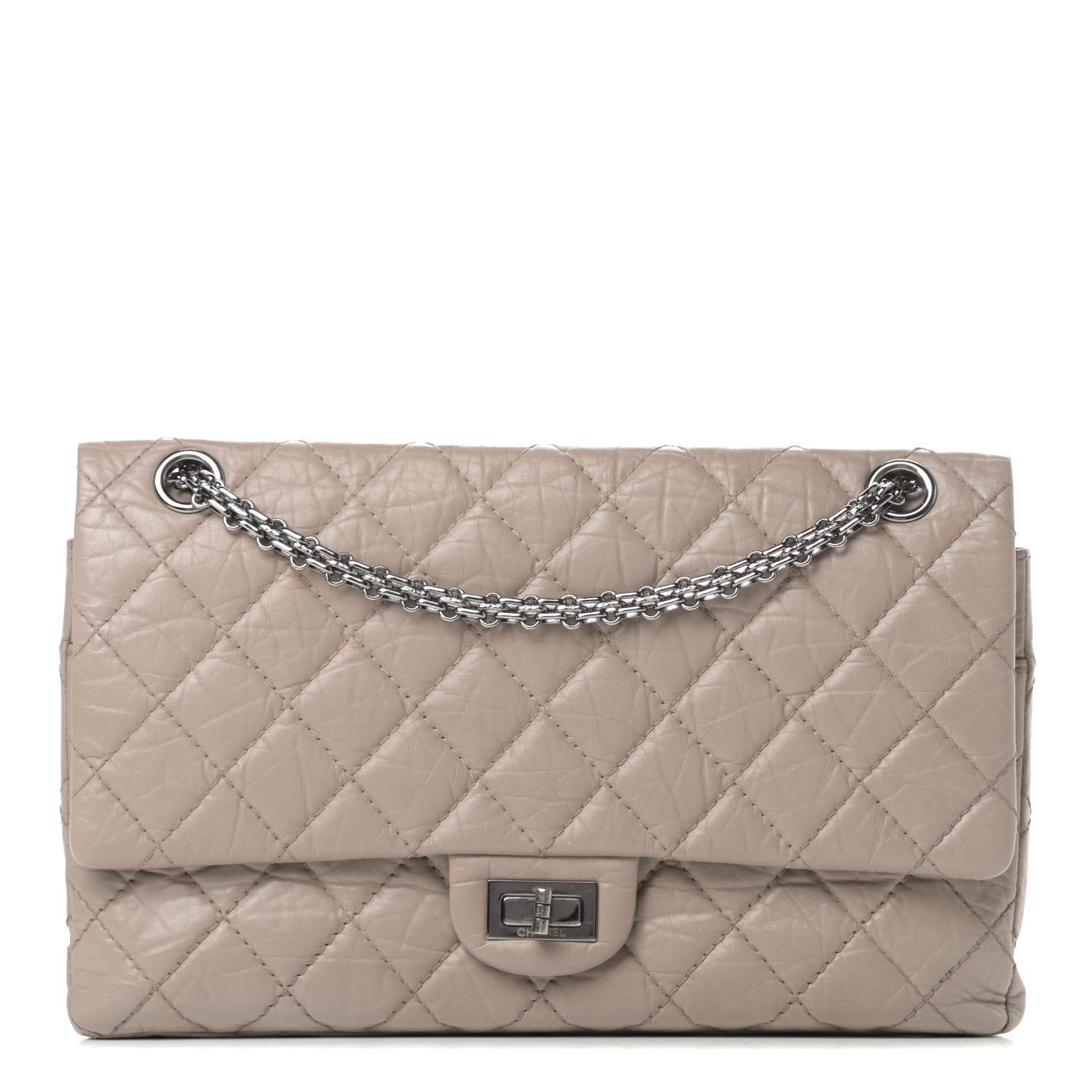 Chanel Aged Calfskin Quilted 2.55 Reissue 226 Flap Taupe 1 of 17