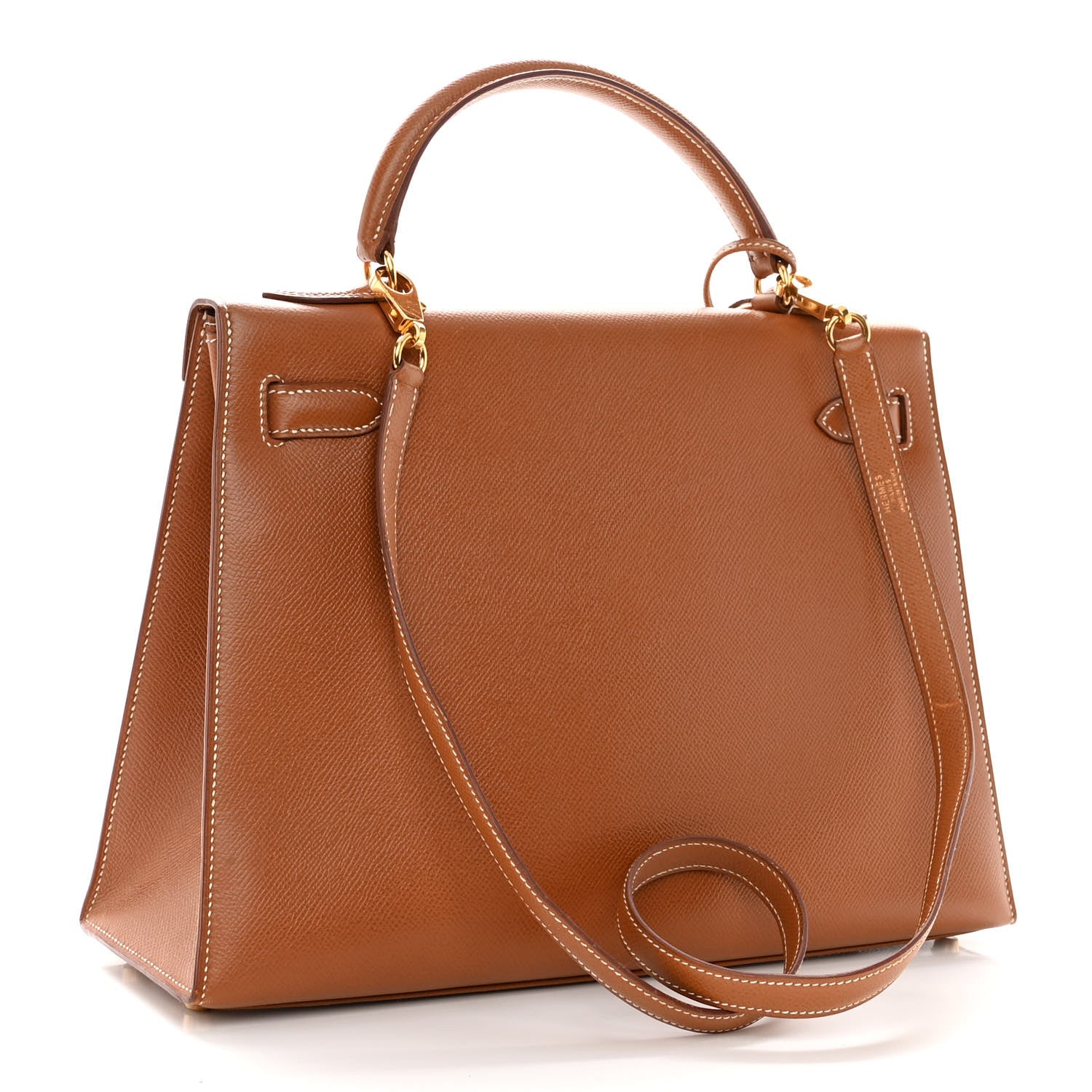 Hermes Courchevel Kelly Sellier 32 Gold 3 of 14