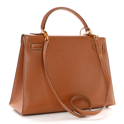 Hermes Courchevel Kelly Sellier 32 Gold 3 of 14