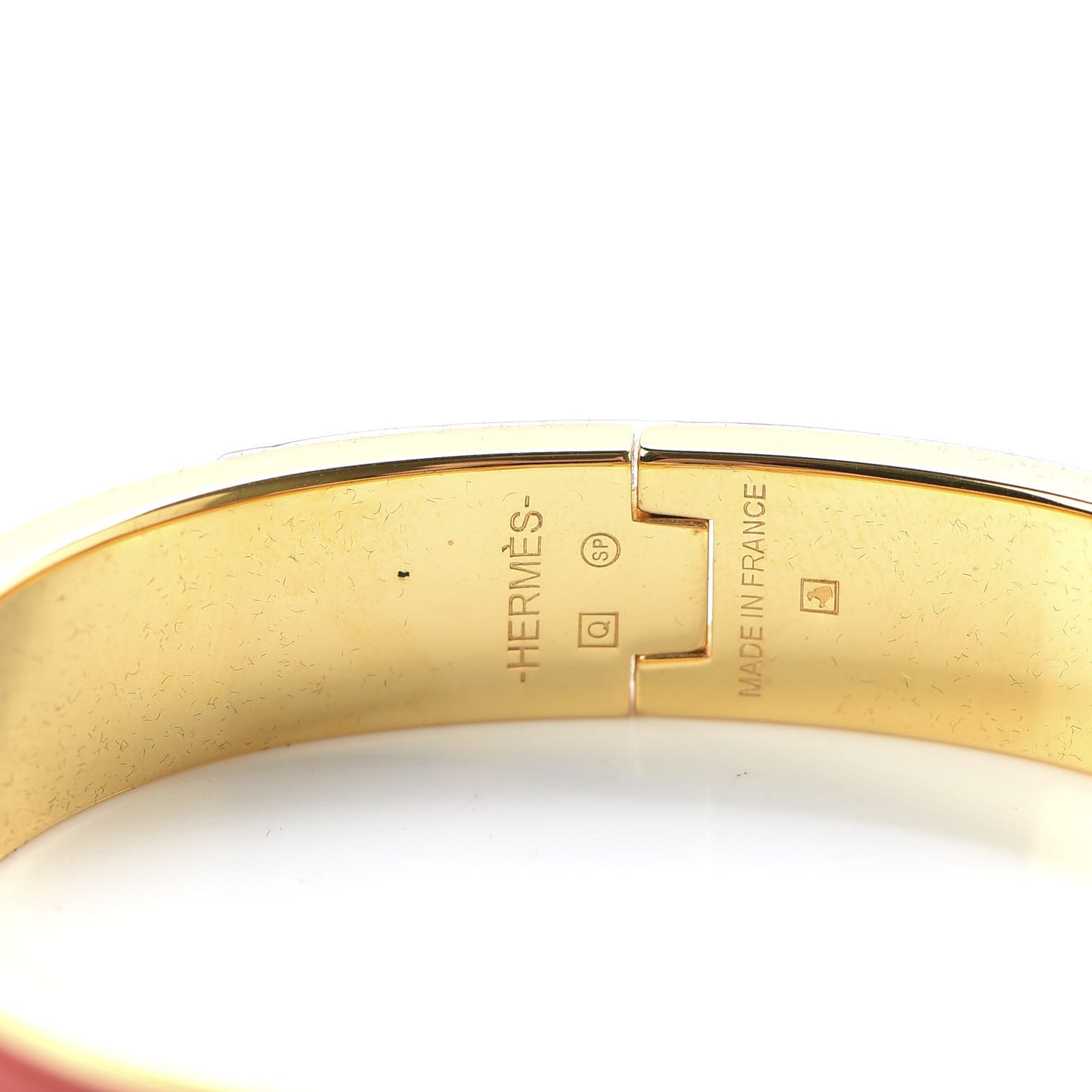 Enamel Narrow Clic Clac H Bracelet PM Rouge Vif
