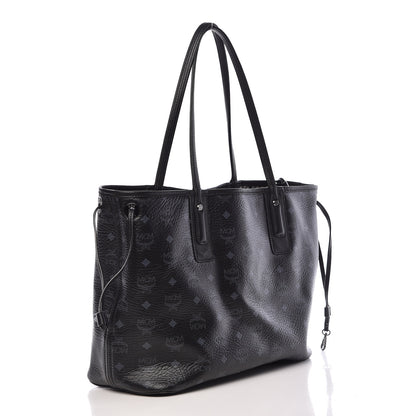 MCM Visetos Medium Liz Reversible Shopper Tote Black 5 of 20