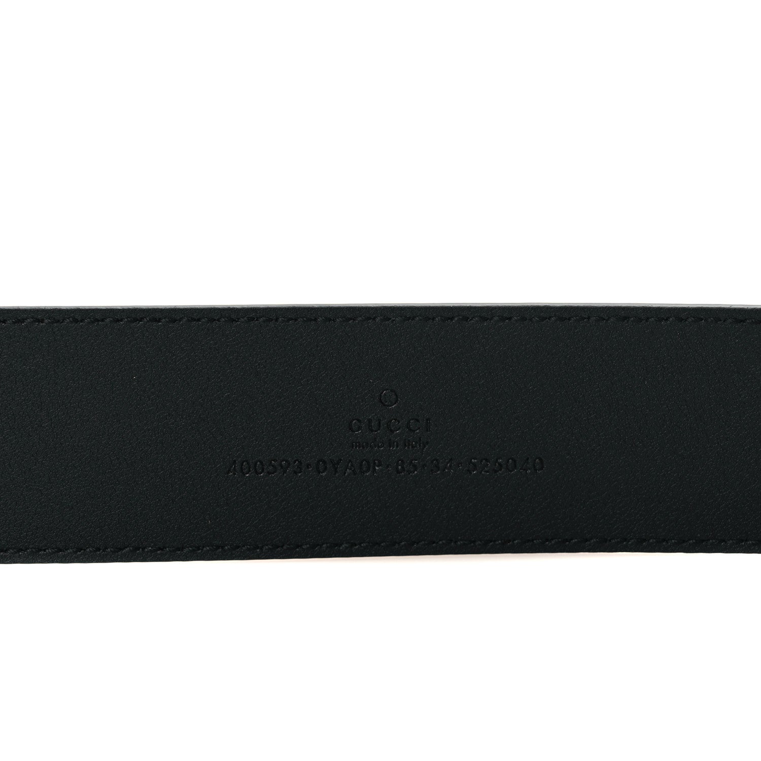 Gucci Plutone Calfskin Palladium Double G 40mm Belt 85 34 Black 4 of 5