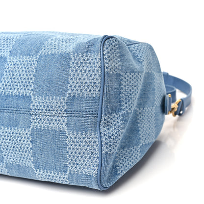 Louis Vuitton Damier Denim 3D Speedy Bandouliere 30 Denim Blue 9 of 9