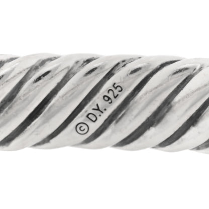 David Yurman Sterling Silver Diamond 7mm Cable Buckle Cuff Bracelet 3 of 3