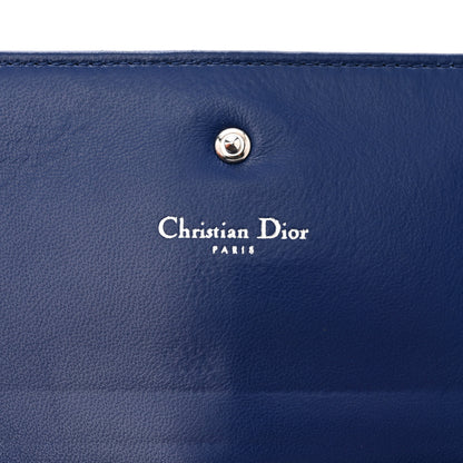 Christian Dior Grained Calfskin Diorama Wallet On Chain Blue 7 of 11
