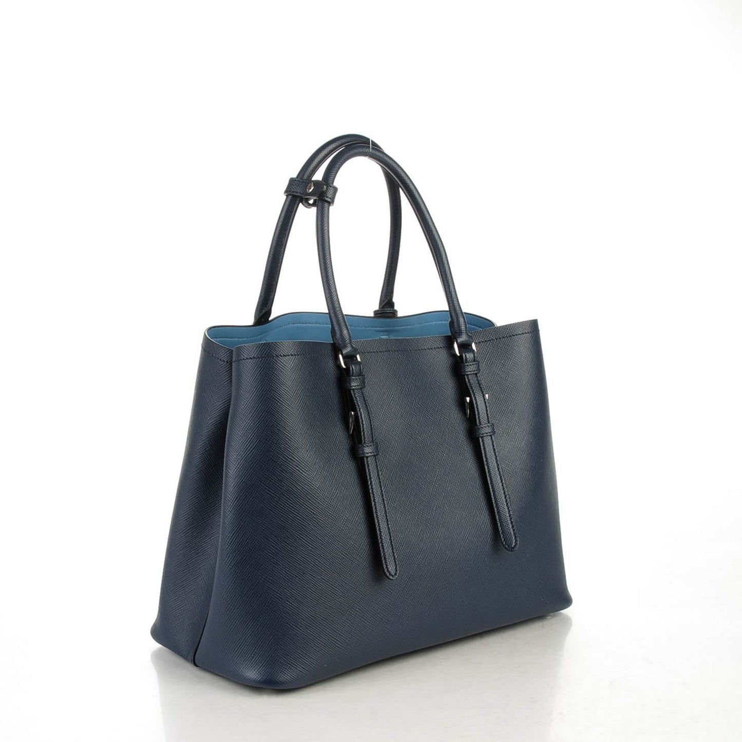 Saffiano Cuir Medium Double Handle Tote Baltico Astrale