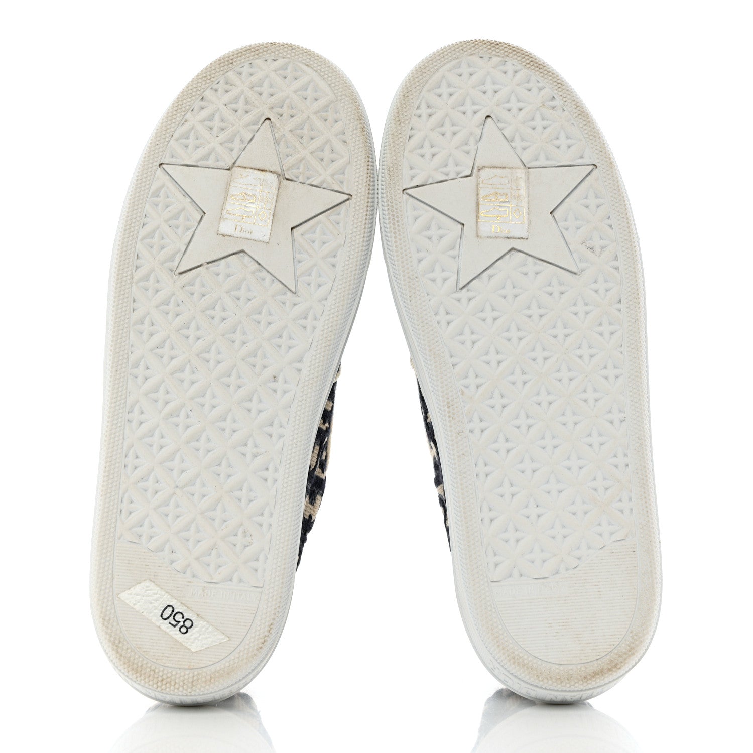 Christian Dior Canvas Oblique Embroidered Womens Solar Slip On Sneakers 37 Deep Blue 5 of 9