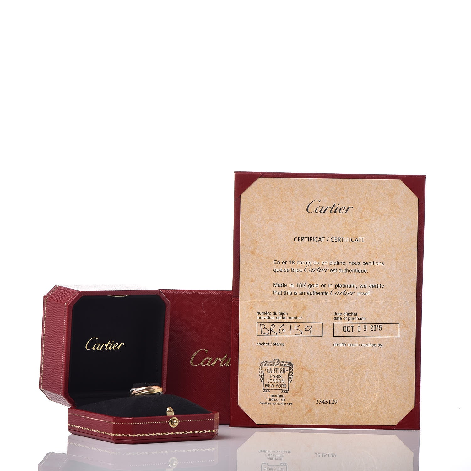 Cartier 18K White Yellow Pink Gold Diamond Small Trinity Paved Ring 53 6.25 9 of 12