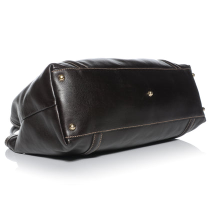 Gucci Leather Britt Tote Dark Brown 4 of 7