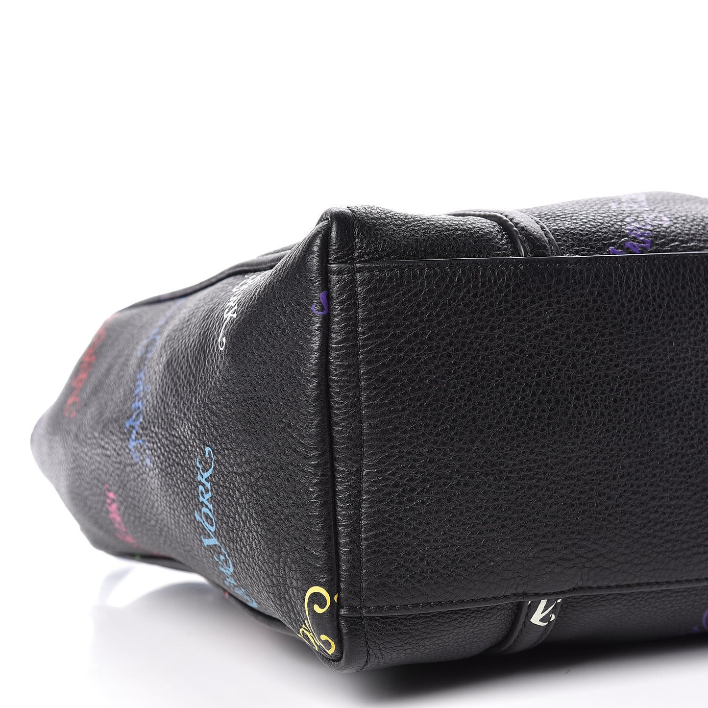 Grained Calfskin New York Magazine The Tag Tote Black Multi