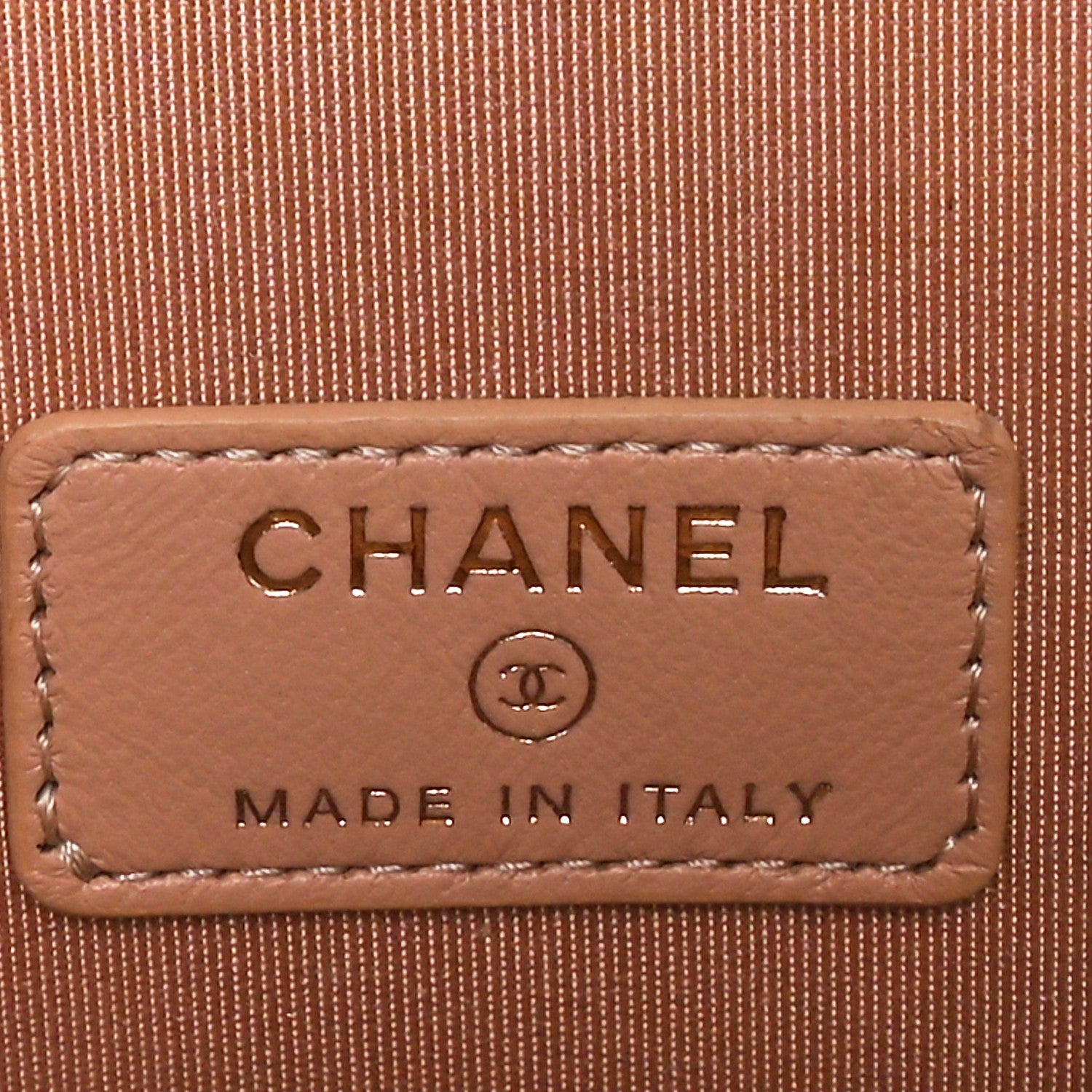 Chanel Lambskin Quilted Top Handle Mini Vanity Case With Chain Beige 6 of 11