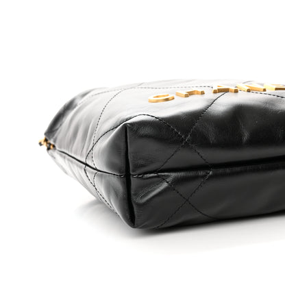 Chanel Shiny Calfskin Quilted Mini Chanel 22 Black 9 of 10