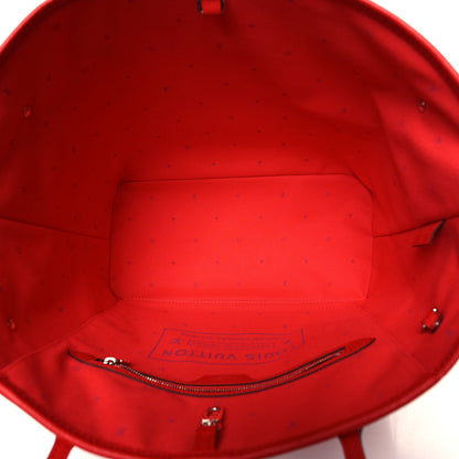 Louis Vuitton Monogram Escale Neverfull MM Rouge 6 of 13