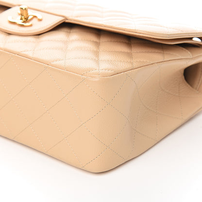 Chanel Caviar Quilted Jumbo Double Flap Beige Clair 8 of 9