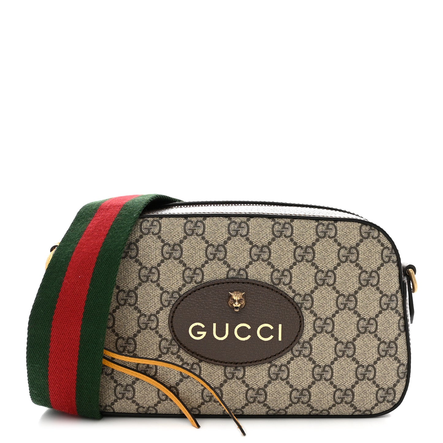 GG Supreme Monogram Web Neo Vintage Shoulder Bag Beige New Acero Crop