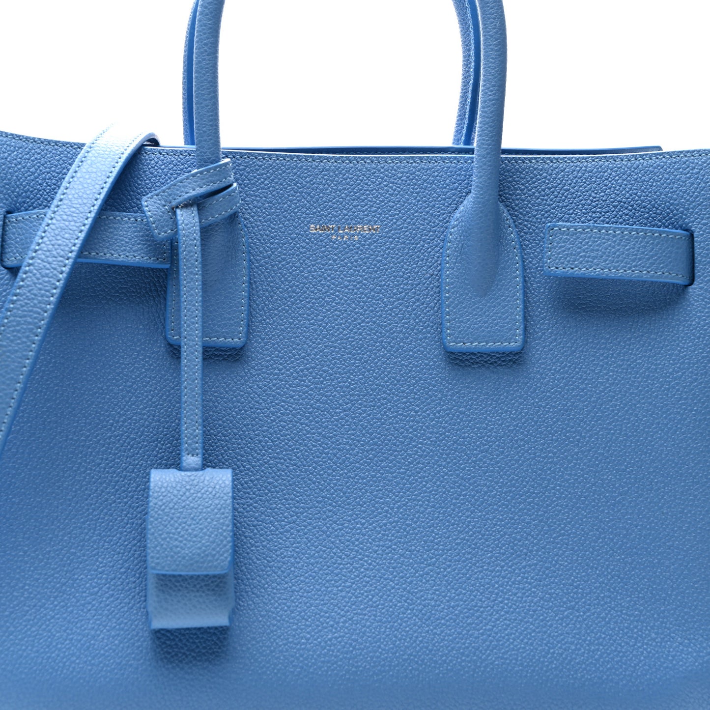 Grained Calfskin Baby Sac De Jour Blue Clair