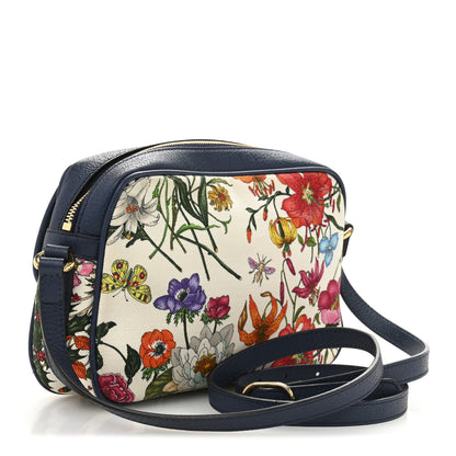 Gucci Canvas Flora Floral Shoulder Bag White Blue Agata Mulitcolor 2 of 12