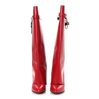 Givenchy Calfskin Shark Lock Pant Boots 40 Red 3 of 13