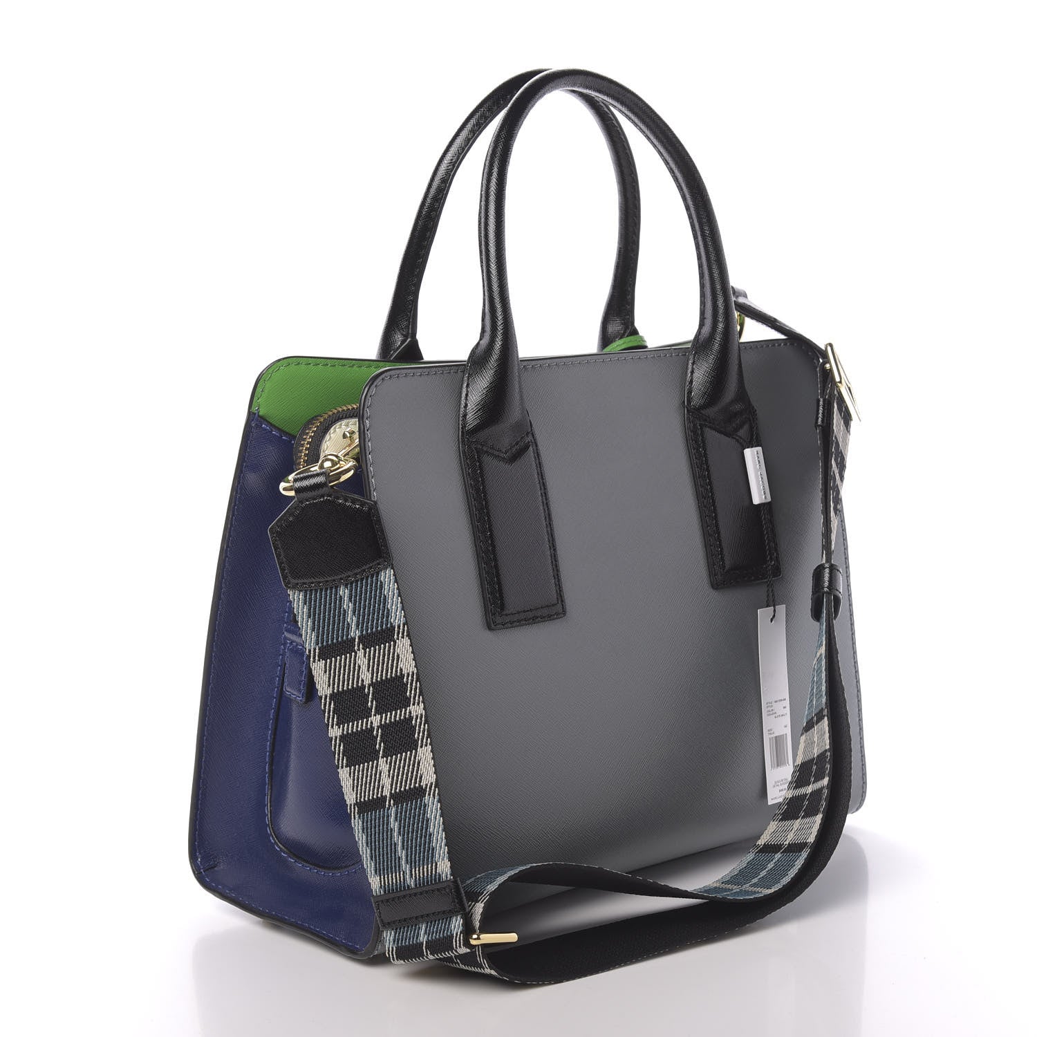 Marc Jacobs Saffiano Big Shot Tote Slate Multicolor 4 of 11