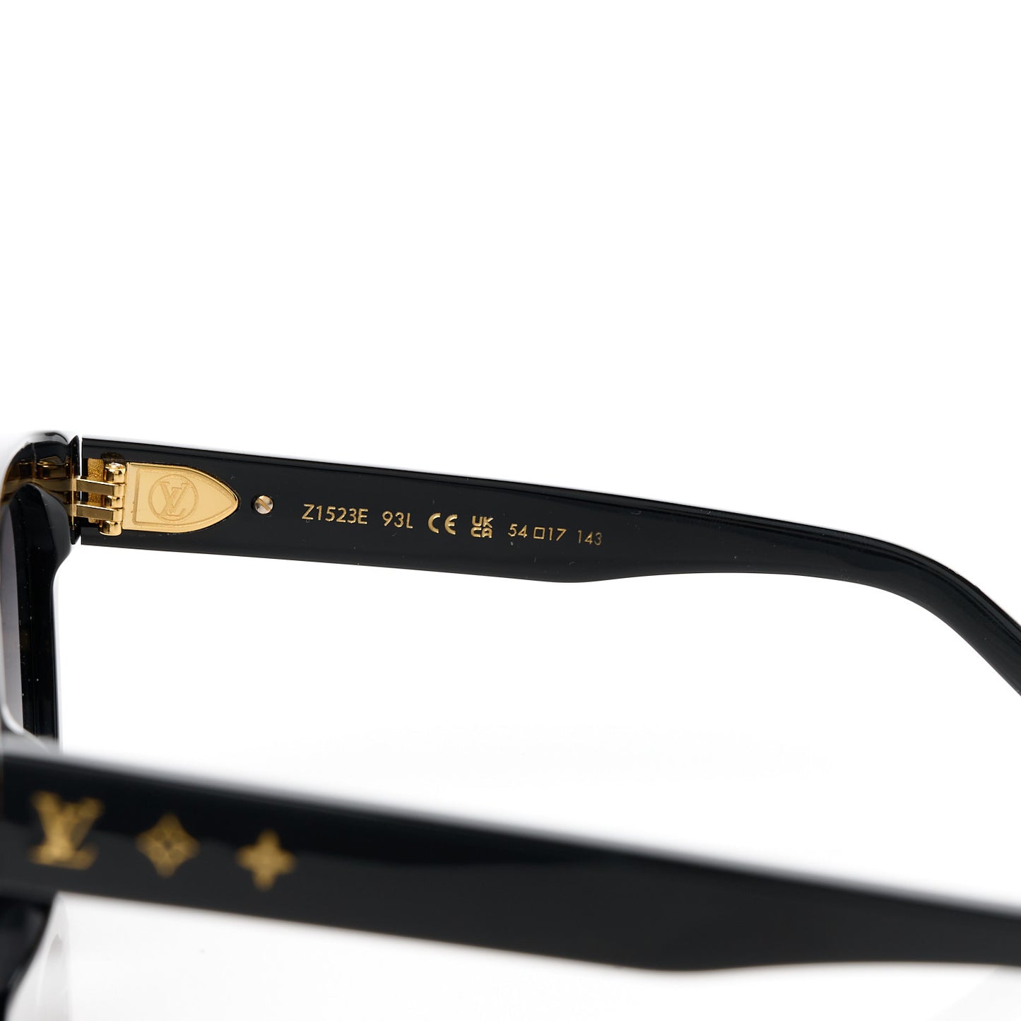 Acetate My Monogram Square Sunglasses Z1523E Black